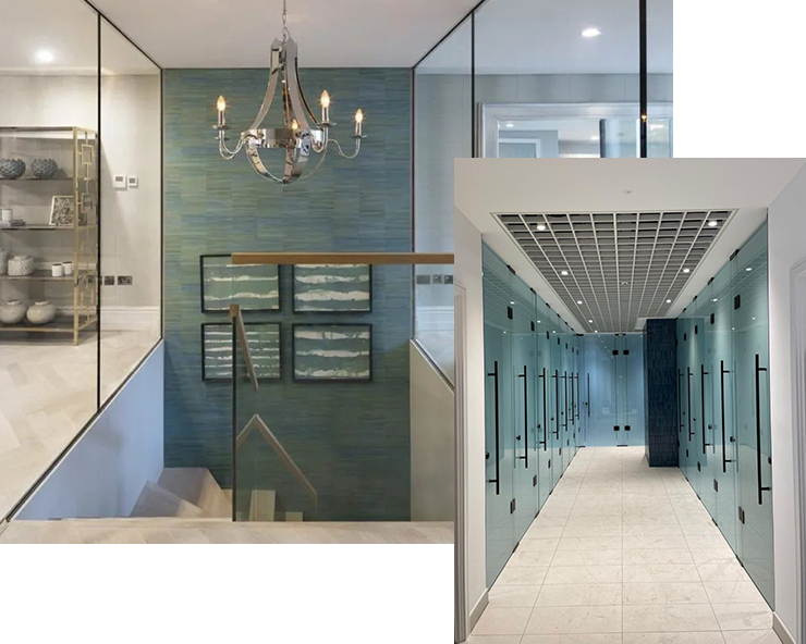 Mirrors | Splash Backs | Fire Glass | Balustrades | Screens & Partitions | Floor Panels | Windows & Doors | Structural Glass & Curtain Walling | Roof Glazing | Showers